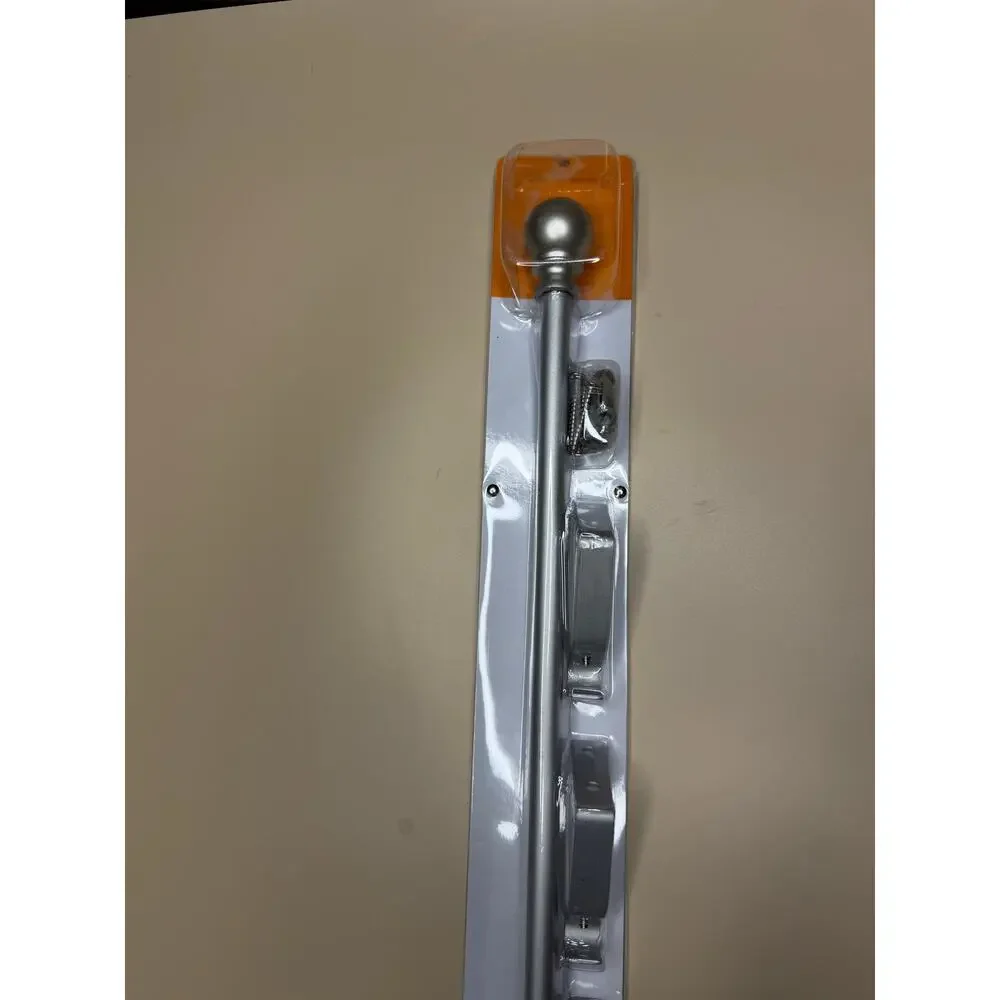 Davenport Decorative Curtain Rod, Satin Nickel, 1/2 X 48 To 86 In.